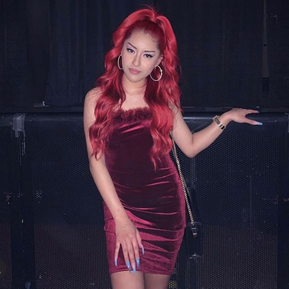 Velvet bodycon dress